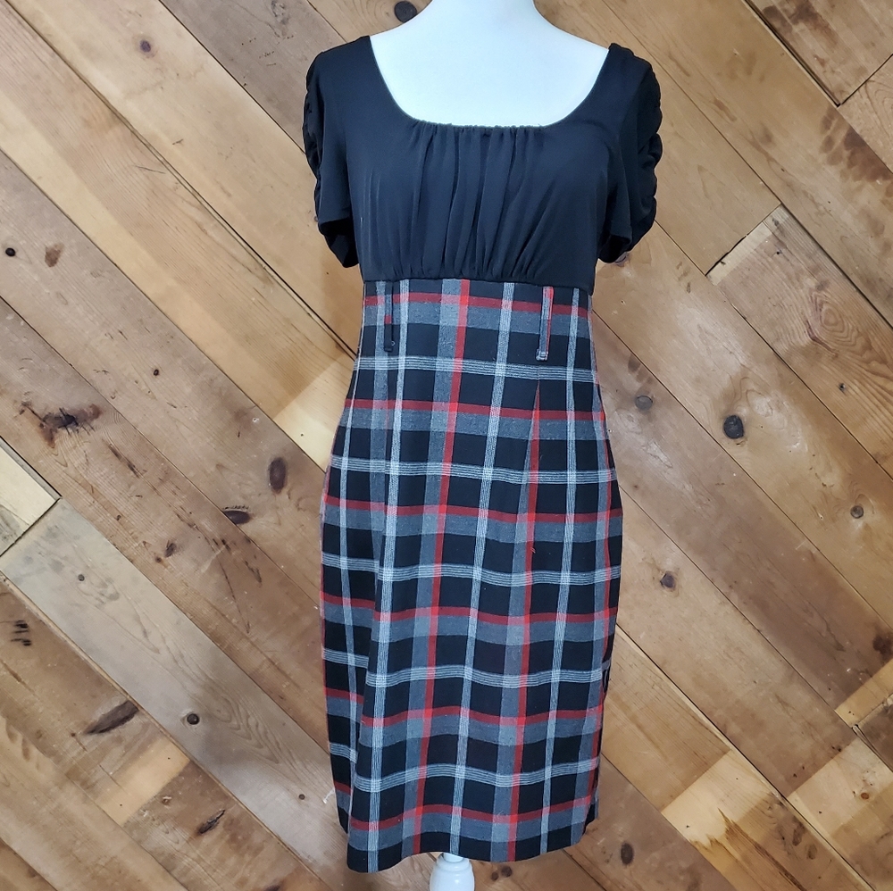 Maurices Black and Plaid Dress